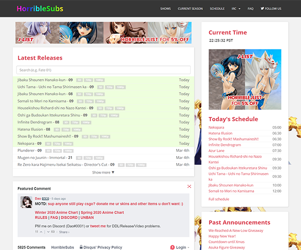 HorribleSubs & 45+ Anime Torrent Sites Like