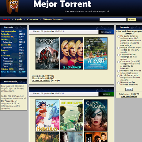 MejorTorrent - http://www.mejortorrent.tv
