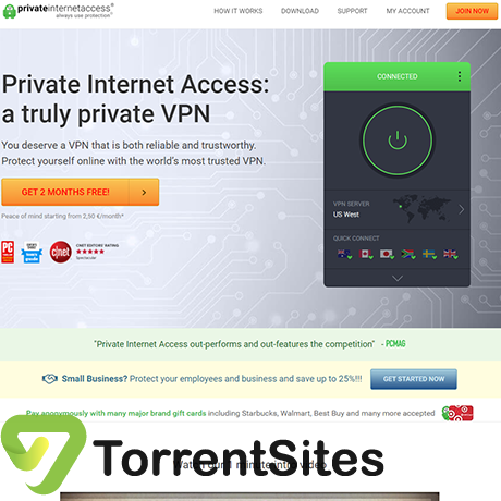 PrivateInternetAccess - https://torrentsites.me