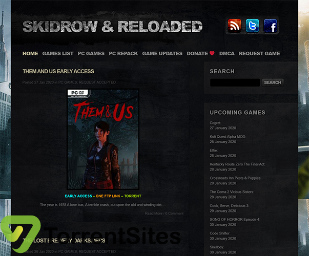 Skidrow Reloaded 88 Gaming Torrent Sites Like